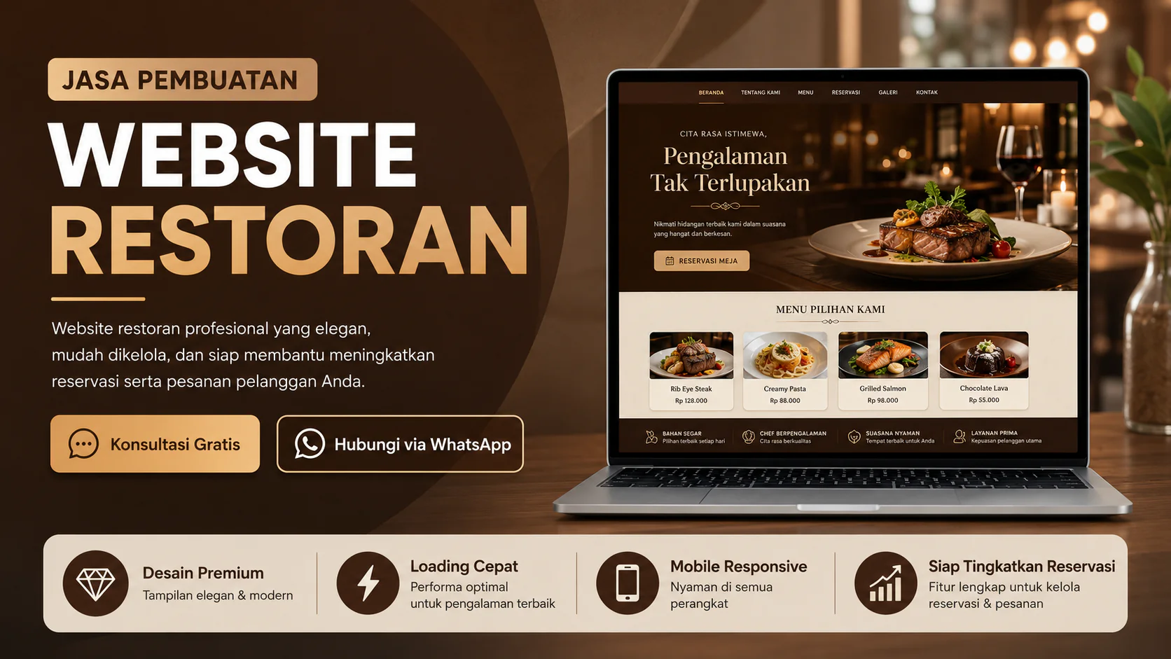 Jasa Pembuatan Website Restoran